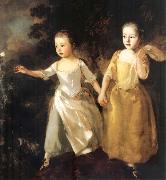 Thomas Gainsborough The Painter-s Daughters chasing a Butterfly oil painting on canvas